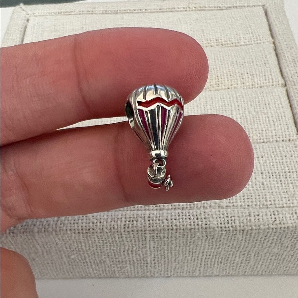 Silver Hot Air Ballon Charm